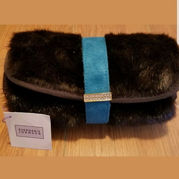 Stephanie Johnson Handbags - NWT Stephanie Johnson Faux Fur jewelry/toiletry/ma